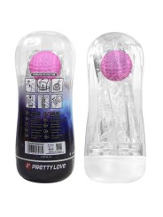 PRETTY LOVE MASTURBADOR CUP 360º TEXTURIZADO TRANSPARENTE